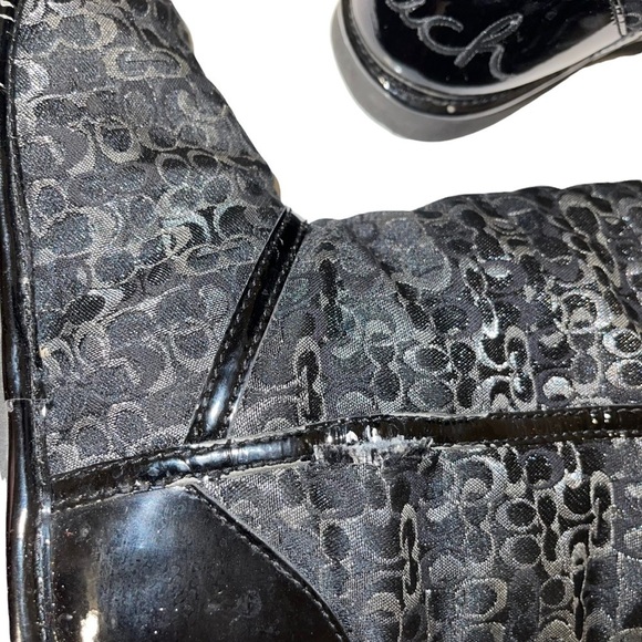 Coach Nikole Signature Jacquard Tall Winter Boots Woman Shoes Size 5 - Picture 7 of 9